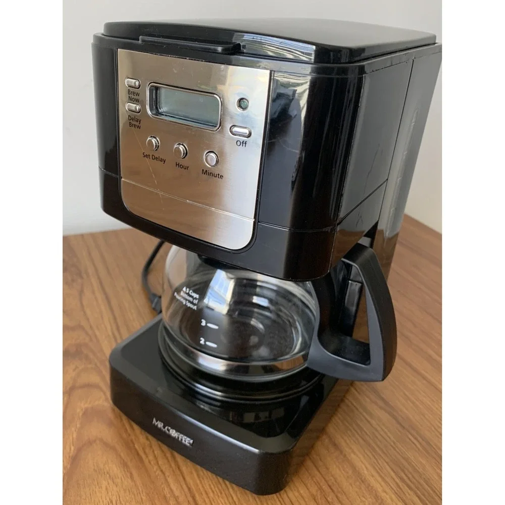 Mr. Coffee jwx3 5 Cup Programmable Coffee Maker w/ Carafe & Basket -TESTED/WORKS